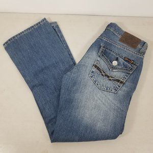 Seven 7 Boot cut Jeans Distressed Stretch Size 30